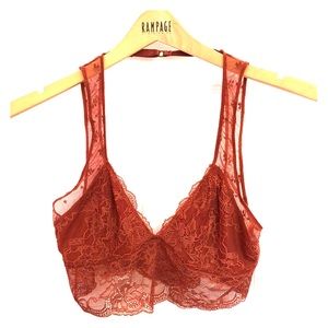 Burnt Orange Lace Bralette